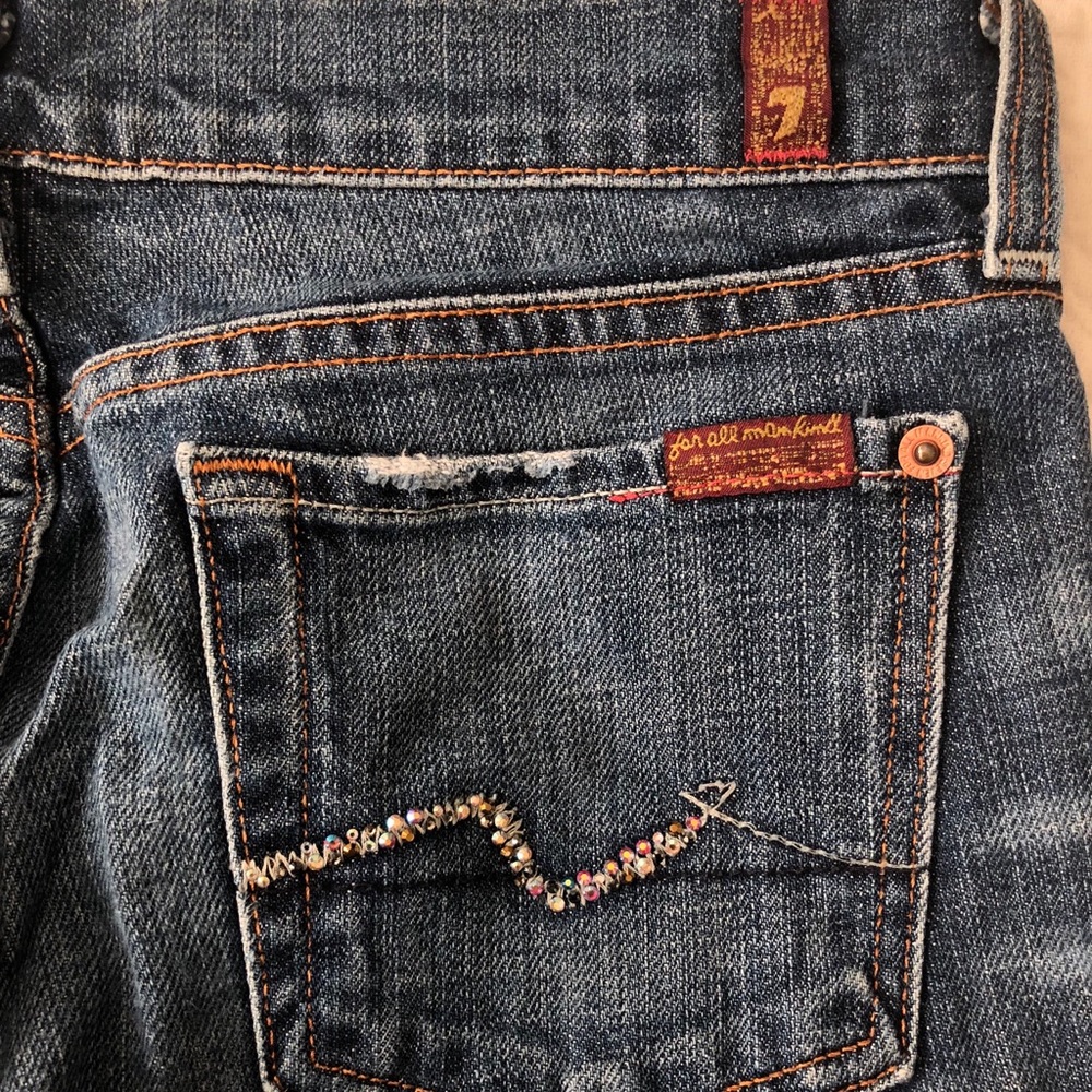 7 For All Mankind Women’s Rhinestone Bootcut Jean
